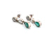 Boucles d'oreilles Boucles d'oreilles vintage en or blanc avec diamants et émeraudes 58 Facettes