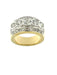 Bague 63.5 Bague en or jaune et blanc certifiée HRD avec diamants de 3,25 carats 58 Facettes