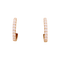 Boucles d'oreilles Paire de petites créoles en or rose, diamants. 58 Facettes 34292