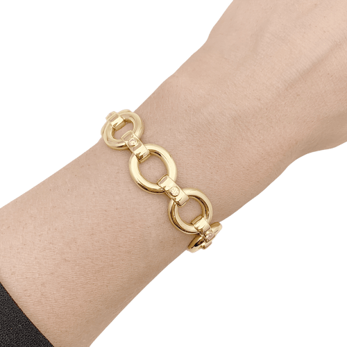 Bracelet Bracelet or jaune, diamants. 58 Facettes 34707