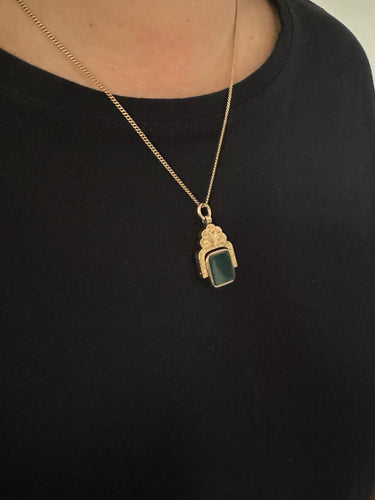 Pendentif Pendentif En Agathe Et En Jaspe Sanguin 58 Facettes