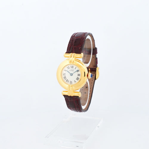 Montre Cartier - Montre Must Colisée cadran ivoire à chiffres romains en vermeil 58 Facettes