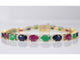 Bracelet Bracelet tennis en or avec diamants, saphir, rubis et émeraude 58 Facettes 2069