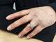 Bague 54.5 Bague marguerite en or blanc 18k et diamants 58 Facettes Bag.marg-dt.DV