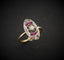 Bague Art Déco Diamants Et Rubis Calibrés