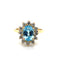 Bague 58 Bague Marguerite Topaze Bleue Diamants 58 Facettes