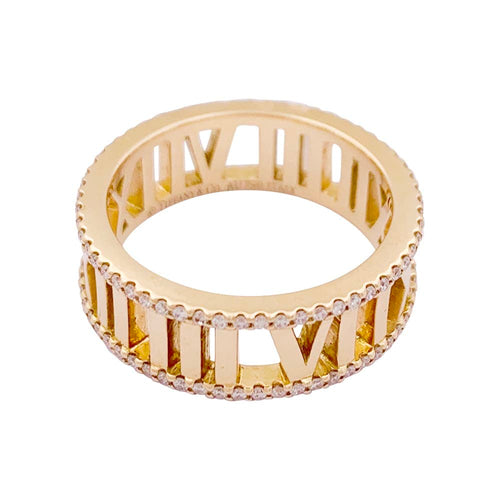 Bague 54 Bague Tiffany & Co. "Atlas" or rose, diamants. 58 Facettes 33919