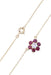 Collier Collier marguerite or jaune diamant et rubis 58 Facettes 088471