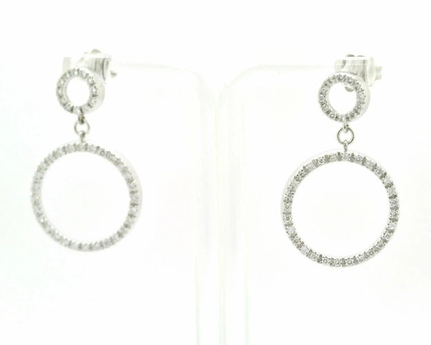 Boucles d'oreilles Boucles d'oreilles créoles serties de diamants de 0,40 carat 58 Facettes 8478