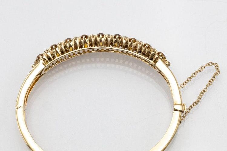 Bracelet Bracelet unique en or avec citrines ovales et diamants 58 Facettes 10592