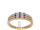 Bague Bague en or avec diamant et pierres précieuses multicolores 58 Facettes 2087
