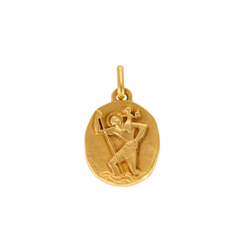 Pendentif AUGIS - Médaille religieuse or jaune, Jésus et saint Jean Baptiste 58 Facettes CHOL09262