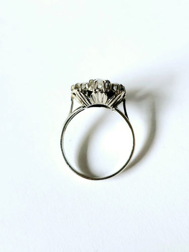 Bague or blanc et diamants