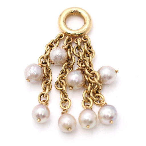 Pendant Gold pendant with pearls 58 Facettes E361001