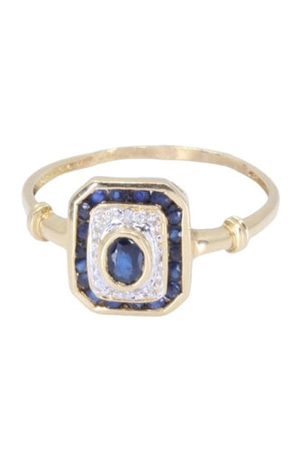 Bague 57 Bague moderne saphirs diamants 58 Facettes 089121