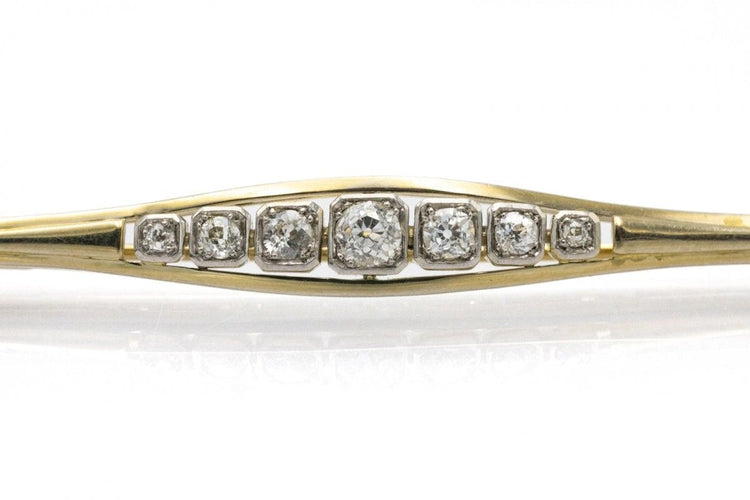 Broche Broche allongée en or avec diamants taille brillant, environ 0,80 ct. 58 Facettes 10964