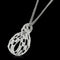 Collier avec pendentif en or blanc, diamants naturels