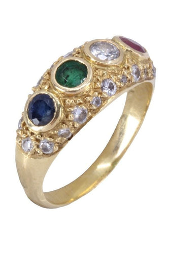 Bague 51 BAGUE JONC TUTTI FRUTTI 58 Facettes 088101