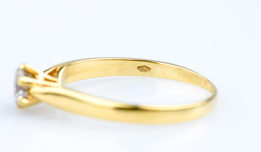 Bague 61 Bague solitaire diamant en or jaune 58 Facettes BG-31200192-107