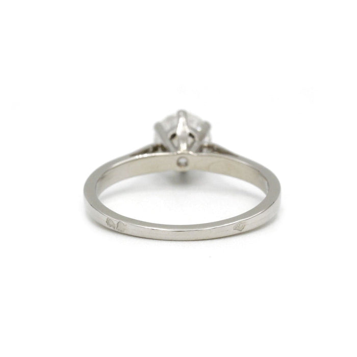 Bague 51 Solitaire or blanc platine diamant 58 Facettes 240375R