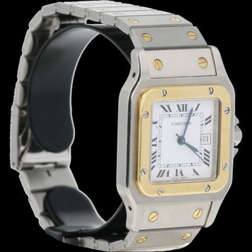 Montre Cartier Montre Santos Dame Or Jaune 18K Et Acier 58 Facettes MT45185