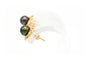 Boucles d'oreilles Boucles d'oreilles en or jaune serties de perles de Tahiti 58 Facettes B547
