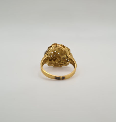 Bague 53 Bague or jaune sertie de diamants 58 Facettes