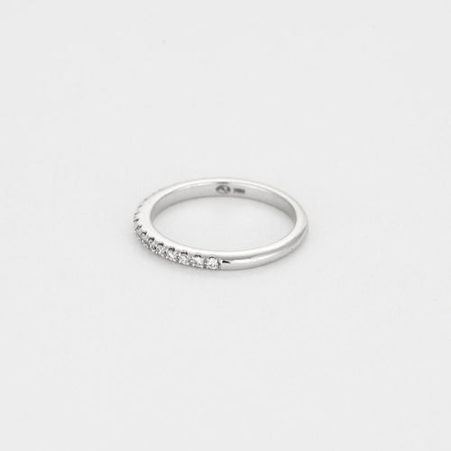 Bague 53 Alliance en or blanc et diamants 58 Facettes LP554/13