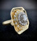 Bague 59 Bague en or blanc et jaune sertie de 1,80 carats de diamants 58 Facettes