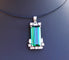 Pendentif Pendentif or blanc, Tourmaline Verte (+/-16 Ct) et diamants (+/-1 Ct) 58 Facettes