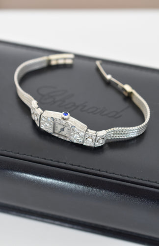 Montre CHOPARD - Montre femme Art Déco platine, or blanc, sertissage diamants, vers 1925 58 Facettes CHO-100