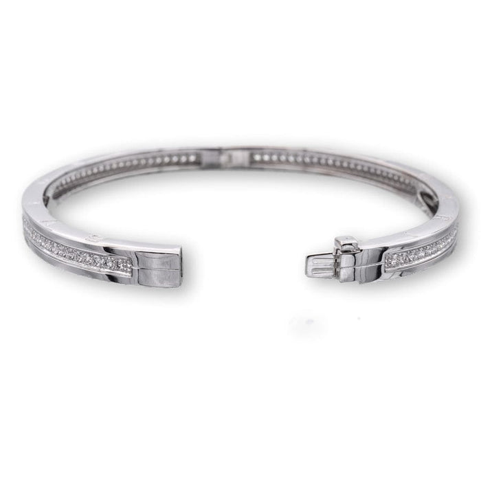 Bracelet BULGARI - Bracelet B.Zero1 en or blanc et diamants 58 Facettes