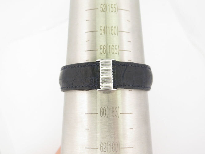 montre BOUCHERON solis or 18k & acier bracelet croco autruche quartz