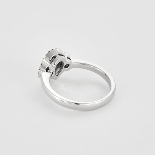 Bague 53 Bague solitaire en or blanc et diamants 58 Facettes LJ28