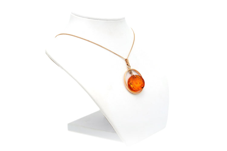 Collier Collier contemporain or jaune et ambre 58 Facettes 22401