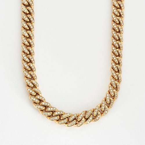 Collier Collier pavé de diamants or jaune 58 Facettes