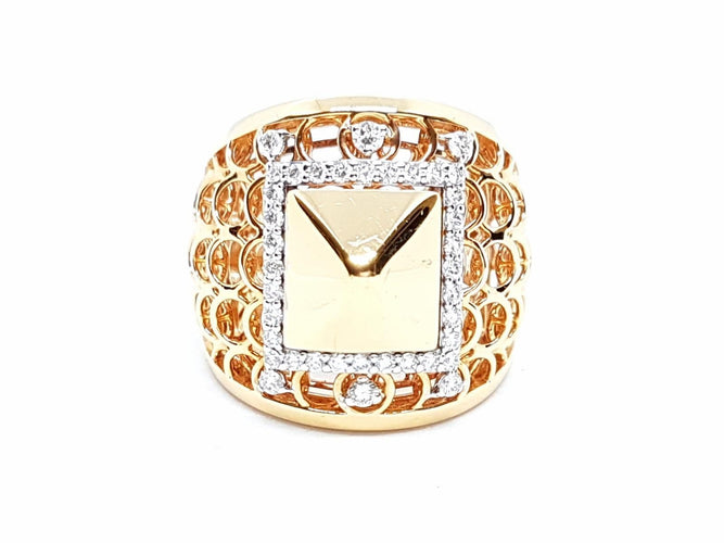Bague 54 Bague Or rose Diamant 58 Facettes 578648RV