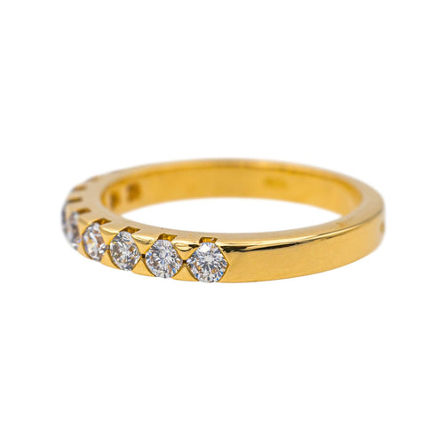 Bague 53 Bague Demi alliance Or jaune Diamant 58 Facettes 4113262CN
