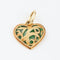 Pendentif Yanes - Pendentif cœur en or jaune 18 carats et émail vert 58 Facettes FN24/0003