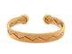 Bracelet vintage bracelet CARTIER double c tisse or jaune 18k jonc 33.5gr   boite 58 Facettes 271626