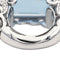Bague 51 Bague Or blanc Aigue marine, Diamant 58 Facettes 3411144CN