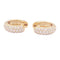 Boucles d'oreilles Paire de créoles or jaune, diamants. 58 Facettes 34483
