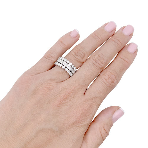 Bague 52 Bague Cartier, platine, diamants. 58 Facettes 33139