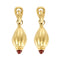 Boucles d'oreilles Pendants d'oreilles or jaune et cornaline 58 Facettes ASN03856