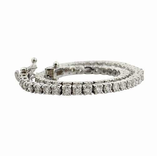 Bracelet Bracelet rivière de diamants or blanc 18 carats 58 Facettes