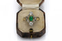 Bague Bague ancienne émeraude et diamants en or jaune 18 carats et platine 58 Facettes 9987