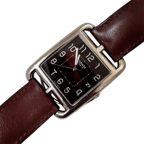 Montre HERMES - Montre Cape Cod en acier – grand modèle 58 Facettes