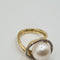 Bague 50 Bague or jaune sertie d’une perle de culture et diamants naturels 58 Facettes