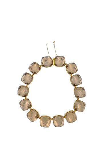 Collier Baccarat - Collier or jaune et cristaux de fumée 58 Facettes