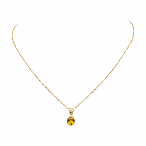 Collier Collier Or jaune Citrine, Diamant 58 Facettes 4719580CN